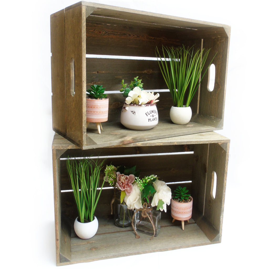 A Vintage Style Rustic Wooden Apple Fruit Crate Bushel Box Storage ...