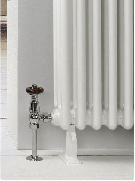 A Cast Iron Column Radiator Foot Feet Support Swan White