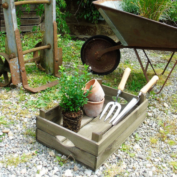 Wooden Garden Planting Tray Potting Shed Crate Trug Storage