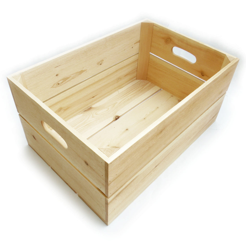 A Vintage Style Rustic Wooden Apple Fruit Crate Bushel Box Storage