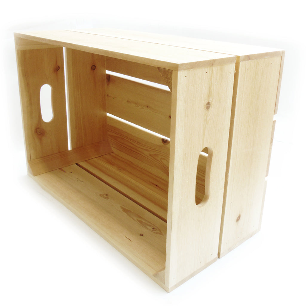 A Vintage Style Rustic Wooden Apple Fruit Crate Bushel Box Storage