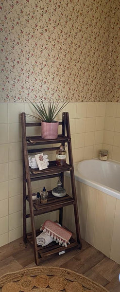 Brown Wooden Plant Stand Flower Ladder Shelves Planter Storage Rack