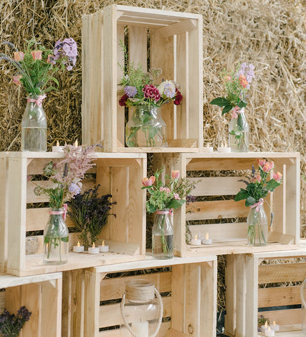 A Vintage Style Rustic Wooden Apple Fruit Crate Bushel Box Home Storage box / Garden Planter